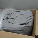 Bean Bag Sofa Cover (Light Gray, 6FT(D153*H65cm) ONLY Cover)