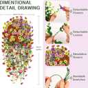 Alupssuc 4PCS Artificial Fake Hanging Flowers for Outdoor Spring Decoration, UV Resistant No Fade Faux Silk Daisy Floral Plastic Plants for Outside Indoor Yard Home Porch Realistic Decor(4 Colors)