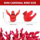 2 x 50 Pcs Mini Cardinal Figurines Miniature Resin Bird Tiny Animals to Hide Small Plastic Red Christmas Ornaments Crafts for Home Garden Decor Cute Cardinal Gifts for Women