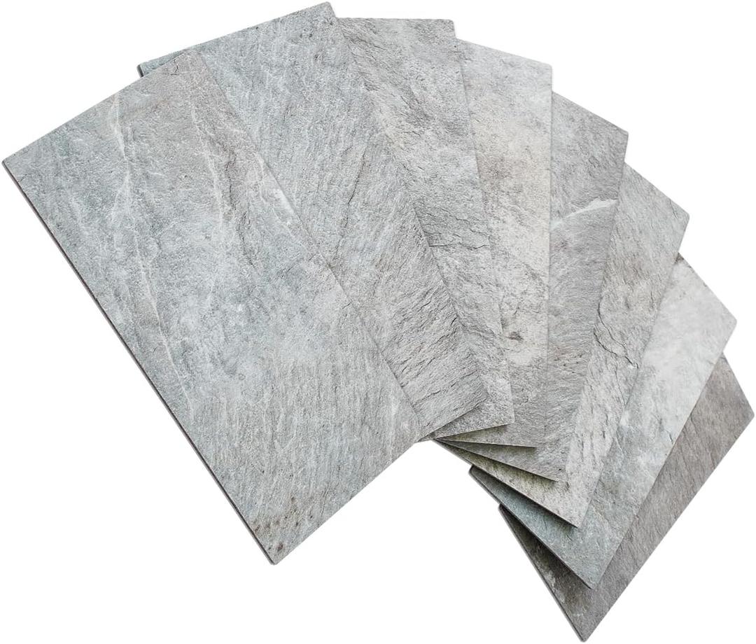 AULIGET 3" x 6" Subway Tile Peel and Stick Backsplash, Thick PVC Stick on Wall Tiles (100, Mountain Rock)