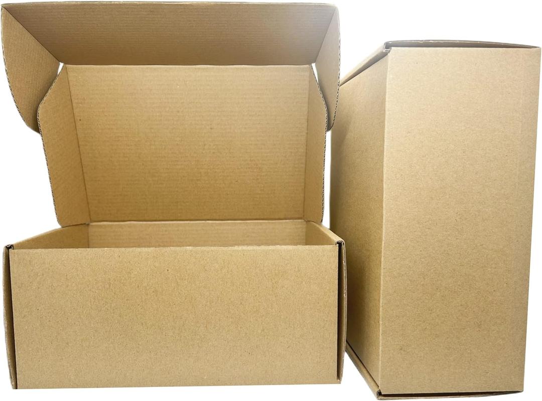 6 x 4 x 3 Inches Small Shipping Boxes 50 Pack Corrugated Cardboard Packaging Business Moving Mailing Box (Kraft)
