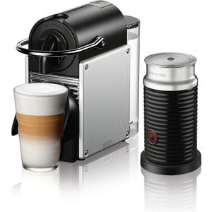Nespresso Pixie Coffee and Espresso Machine by De'Longhi with Milk Frother, Aluminum, 34 ounces