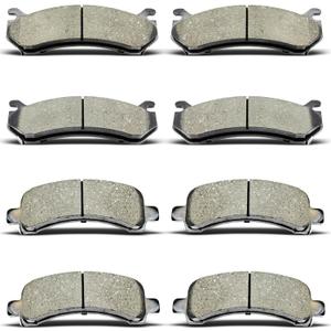 8PCS Front & Rear Disc Brake Pads Kit for Cadillac Escalade,Chevy Avalanche 1500,Suburban 1500,Tahoe,Express 1500/2500, GMC Savana,Yukon,Yukon XL 1500