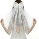 Bride Veils For Bachelorette Party Wedding - Lace Small Veil Bow Clip For Women Bridal Shower - Bridal Bow Velo De Novia Para Boda Elegant Wedding Hair Accessories