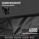 40 Inch Firewood Log Rack Cover 104 x 102 x 61 cm, Heavy Duty 600D Oxford Firewood Log Hoop Cover with PVC Backing, Outdoor Waterproof Round Fire Wood Rack Cover with Zipper, Buckles, Velcro