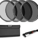 Neewer 82mm ND Lens Filter Kit: ND2 ND4 ND8 ND16, Lens Cleaning Pen, Neutral Density Filter Pouch and Accessories Kit Compatible with DSLR Cameras