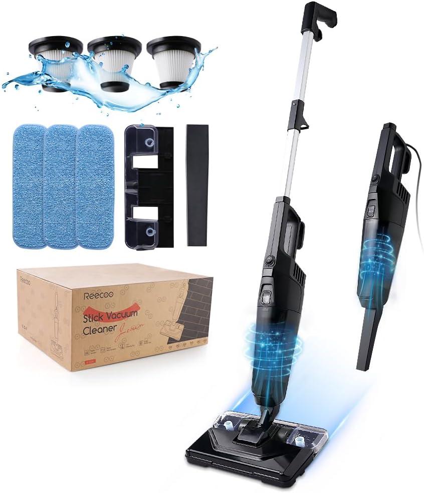 Vacuum Cleaners for Home,Vacuum and Mop Combo, 25Kpa 600W Corded Stick Vacuum for Hardwood Floor,Tile,Carpet Cleaning Debris,Pet Hair,Stains etc.