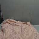 Long Blush Pink Boho Shower Curtain Cute Shower Curtain Textured Tufted Chevron Striped Minimalist 72 x 78 Bathroom Shower Curtains