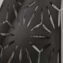 Oakland Living 6 ft. X 4 ft. Black Freestanding Metal Privacy Screen Room Divider with Flower Box (BLACK-FB-GEO)