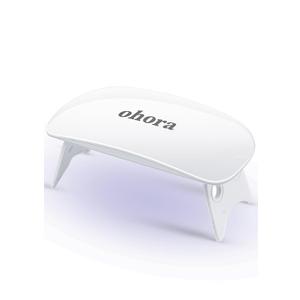 ohora Care LED Lamp for Semi Cured Gel Nail Strips - 6W Max, 2 Timers (45s / 60s), Portable Lamp for Curing Gel Nail Art, For Gel Stickers and Strips Only (New Gel Lamp (White))