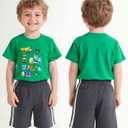 Boys Short Sleeve Shirt Toddler T Shirts Kids Graphic Top Summer Casual Blouse Cotton 3Y