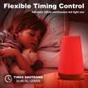 Upgraded Red Night Light for Sleep, 670nm Red Light Lamp with White Light 3000K-6500K, Timer & Stepless Dimming, Remote/Touch Control, 360 Bedroom Lighting, Portable & Hangable