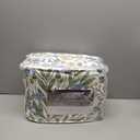 Washable 9x12 Area Rug - Light Green Vintage Floral for Living Room, Dining Room Under Table & Bedroom - Soft Low Pile, Non-Slip & Stain Resistan (White)