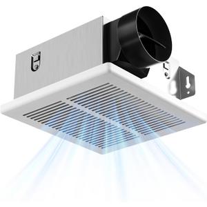Amico Bathroom Exhaust Fan, 1.0 Sones, 80 CFM, Low Noise, Ceiling Mounted Retrofit Ventilation Fans, 4 Inch Duct, No Attic Access Needed- UL Certified