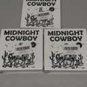 3 Pcs Western Desk Decor Wooden Box Sign, Southern Wild West Decoration for Home Bedroom Living Room, Southwestern Western Rodeo Nursery Decor for Baby Boys Room, Cowboy Gifts, Midnight Cowboy