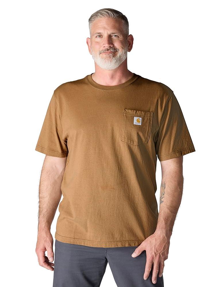 Carhartt Men's Loose Fit Heavyweight Short-Sleeve Pocket T-Shirt Size M