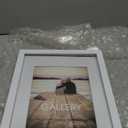Malden International Designs 8x10 11x14 Black Wedge Matted Picture Frame, White