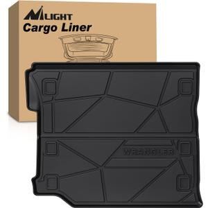 Nilight Cargo Mats for Jeep Wrangler JL Unlimited 4 Door with Subwoofer Only 2018 2019 2020 2021 2022 2023 2024 2025 (Not for JK or 4XE),All Weather Protection Heavy Duty Cargo Liners