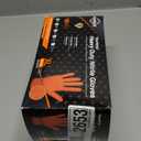 TitanFlex Thor Grip Heavy Duty Industrial Orange Nitrile Gloves with Raised Diamond Texture, 8-mil, Latex Free, Powder Free (X-Large (Pack of 100))