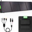200W Portable Solar Panel for Power Station, Foldable Solar Charger w/ 4 Kickstands, IP65 Waterproof Solar Panel Kit w/DC XT60 Anderson Aviation Output for Outdoor RV Camper Blackout