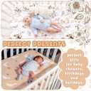 Peryiter 4 Pack Crib Sheets for Baby Brown Silly Goose Soft Baby Bed Sheet Set 52'' x 28" Nursery Crib Sheets for Standard Bed Toddler Mattress Nursery Decor Boys Girls Kids