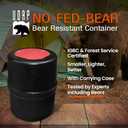 UDAP Bear Resistant Canister, Hiking Camping Backpacking Hunting Food Storage Container with Carrying Case, 2 Gallons,8” x 10”, BRCWC, One Size