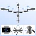 Quad Monitor Arm Desk Mount for Max 32" Screens