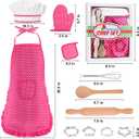 Gifts for 2-8 Year Old Girls Boys,Chef Costume Set Kids Apron for Girls Toddler Birthday Xmas Gifts for Kids Stocking Stuffer