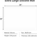 Gartful Extra Large Silicone Mats for Countertop, 28" by 20" Multipurpose Mat, Counter Table Protector, Desk Saver Pad, Placemat Nonstick Nonskid Heat-Resistant Pad, Semitransparent