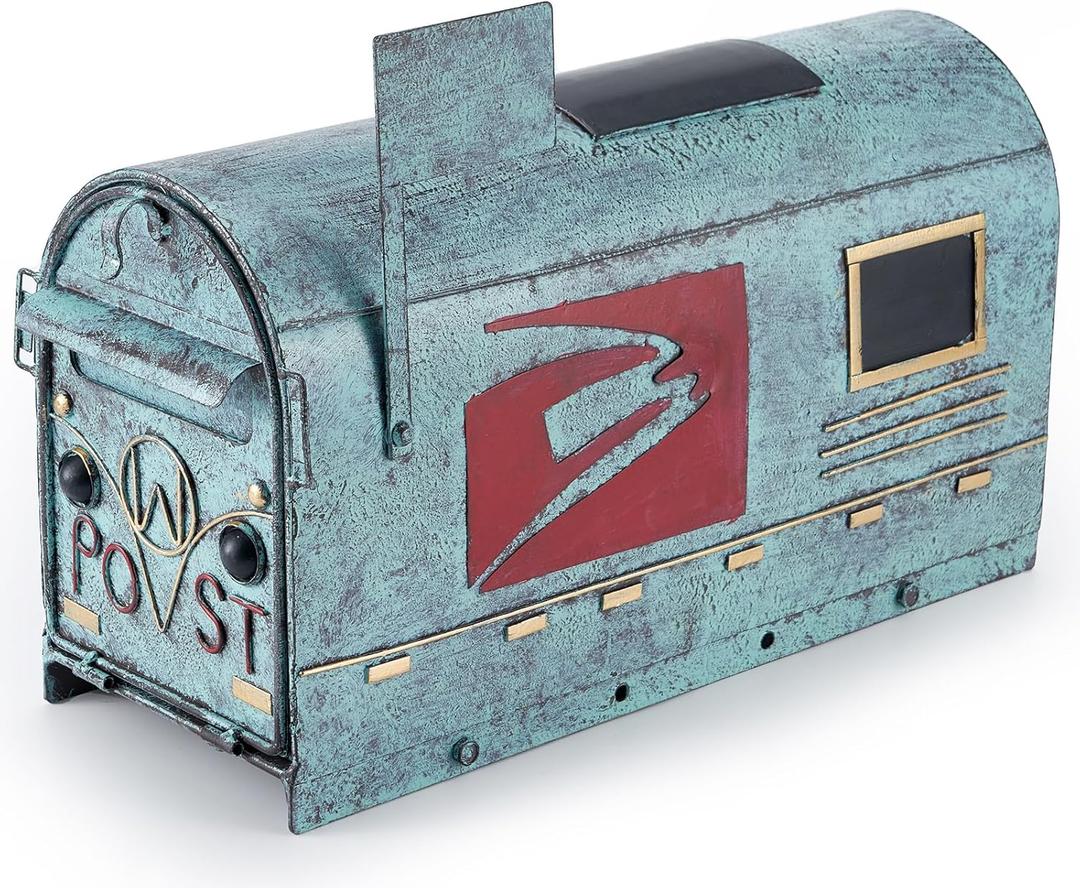 Heavy Duty Galvanized Steel Mailbox Post, Post Mount Mailbox,Rural Mailboxes for Outside,Outdoor Decor