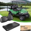 10L0L Golf-Cart-Front-Seat-Cushion & Backrest Assembly for Golf Cart Club Car Precedent (2004-2011), Seat Covers Replacement Kits, Comfortable Soft Premium Sponge Material, Black