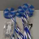 Ganeen 8 Pack 25.6" Lollipop Christmas Pathway Lights Outdoor Candy Pathway Markers Christmas Decorations with 8 Lighting Mode String Lights Plugin for Yard Lawn Walkway(Blue)