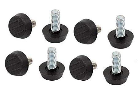 Screw On Furniture Glide Leveling Foot Adjuster for Furniture Legs M8 Thread (8pcs, 8mm x 20mm)