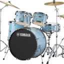 Yamaha Rydeen 5-Piece Drum Set With 22" Bass Drum, Floor Tom, 2 Toms With Ball Clamp And Wood Snare Drum, Gloss Pale Blue