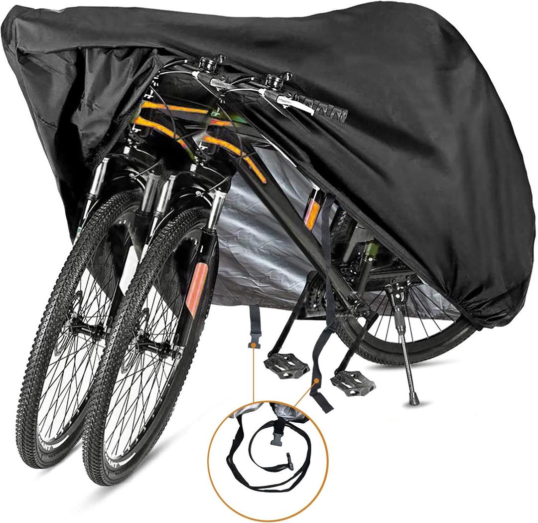 Bike Cover for 1, 2 or 3 Bikes Outdoor Waterproof Bicycle Covers 420D Heavy Duty Ripstop Material Offers Constant Protection for All Types of Bicycles All Through The 4 Seasons