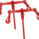 2 Pack Chain Binder, 5/16 to 3/8 Inch Chain Binder, Ratchet Binder with 5400LBS Safe Working Load and 19000LBS Breaking Strength, Load Binder for Industrial Agricultural Traction Applications
