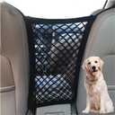 DYKESON Dog Car Net Barrier Pet Barrier with Car Mesh Organizer for Dog & Child, Safety Divider with Storage Pouch, Easy Install for Cars & SUVs