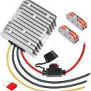 48V to 12V Converter 10A 120W Golf Cart 48V 36V to 12V Converter Voltage Regulator Reducer Transformer with Fuse Power Supply for Golf Carts Scooters RVs Boats