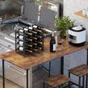 IBUYKE Wine Racks Countertop, 4 Tiers Metal Wine Rack,Wine Rack Freestanding Storage 16 Bottle Capacity, for Home Kitchen, Pantry, Wine Cellar, Bar, Black UTMJ903H