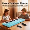 Raimy 61 Key Electric Keyboard Piano for Kids with Microphone, Compact