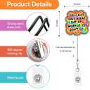 3 x Funny Nurse Badge Reel Cute Medical Nursing Badge Reel Retractable,You Can't Have a Bad Day at Work if You Don't Go Id Card Holder with Alligator Clip for Healthcare Doctor Teacher Gifts