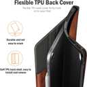 Antbox Case for iPad Air 11-inch M4/M3/M2 (2026/2025/2024), iPad Air 5th/4th Generation 10.9'' Vegan Leather with Pencil Holder Typing Angle Auto Sleep/Wake Muti-Stand (Brown)