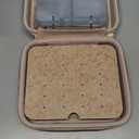 ProCase Medium Travel Jewelry Organizer Case, Jewellery Home Storage Book Ring Binder with Clear Pockets for Presentation, Zippered Pouch Bag for Earrings Necklaces Bracelets -Pink (Medium, Loose-leaf)