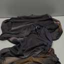 Women's Plus Size Bodycon Dresses Long Bell Sleeve Wedding Guset Dress Mesh Sheer Party Club Mini Short Dresses (3X-Large Plus, Brown and Black)