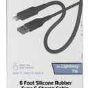 ZGEAR 6FT Silicone USB-A to Lightning 8-pin Cable - Gray