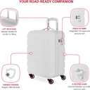 SwissGear 7366 Signature Hardside Expandable Luggage with Spinner Wheels, TSA Lock, Cup-Holder, White, 2-Piece Set (19/27)