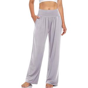 Women's Casual Loose Wide Leg Cozy Pants Yoga Sweatpants Comfy High Waisted Sports Athletic Lounge Pants with Pockets L