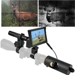 BESTSIGHT DIY Night Vision Scope,Quick Installation Barrle,5" Display Screen with 5w 850nm IR(Infrared Illuminator),View 218YARD/200m in Night,for 38-44mm Eyepiece Scope (Rifle Scope)