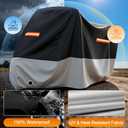 Favoto Motorcycle Cover Waterproof Outdoor - All Season Sun Protection with Lock-Holes Rain Snow Windproof Dustproof Universal Fit Motorbikes Vehicle Moped Cover, 96.5" x 41" x 50"