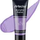 Artecho Purple Acrylic Paint, Light Purple Paint (120ml / 4.05oz) Tubes, Art Craft Paints for Canvas, Rock, Stone, Wood, Fabric, Art Supplies